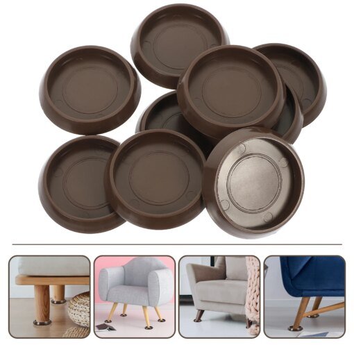 Buy 10 Pcs Wear-resistant Couch Stoppers Circle Rug Non-slip Furniture Coasters Bed Accessories Compact Round Supplies online shopping cheap