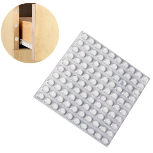 Buy 100Pcs Hot Sale Self Adhesive Round Silicone Rubber Bumpers Soft Transparent Black Anti Slip shock absorber Feet Pads Damper online shopping cheap