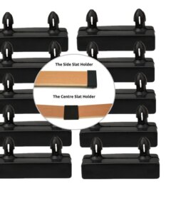 10/20Pcs Plastic Bed Replacement 2 Sizes Sofa Bed Slat Black Centre End Caps Holders Inner Rubber Sleeve Furniture Accessories