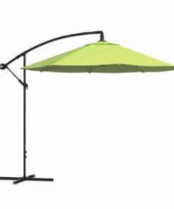 10ft Offset Patio Umbrella with Cross Base, Blue