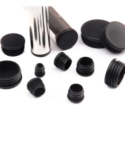 10pcs PVC Round Pipe Plug Black 10-76mm Inner Hole Dust Cover Furniture Leg Plug Chair Blanking End Caps Protector Hardware
