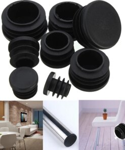 10x Black Plastic Blanking End Caps Cap Insert Plugs Bung For Round Pipe Tube