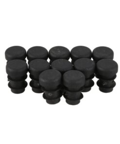 12 Pcs Plastic 12mm Pipe End Blanking Caps Bung Tube Insert Plug Round Black