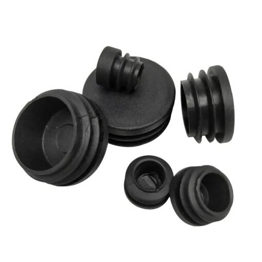 Buy 1/2/5/10/20pcs 12mm-76mm Black Plastic Round Caps Inner Plug Protection Gasket Dust Seal End Cover Caps For Pipe Bolt Furniture online shopping cheap