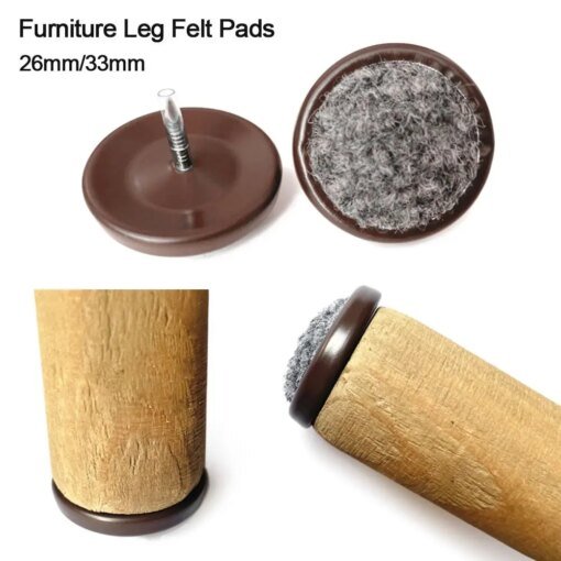 Buy 12PCS Self-Adhesive Furniture Leg Felt Pads Anti-slip Anti Noisy Mat Wear-resisting Floor Protector Tables Sofa Chair Fittings online shopping cheap