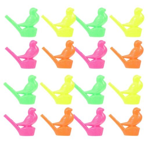 Buy 16 Pcs Plastic Whistle Water Flute Whistles Adults Bird Shaped Train Cartoon Props Plastic Party Funny Musical Instrument Child online shopping cheap