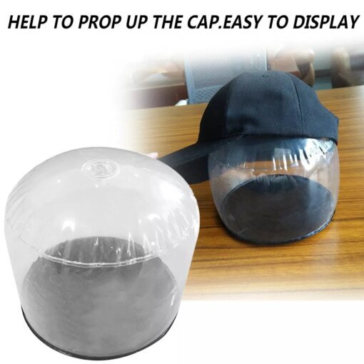 Buy 17x15cm Air Inflation Inflatable PVC Transparent Hat Holder Support Cap Holder Support Prop Up Open Up Display Cap Holder online shopping cheap