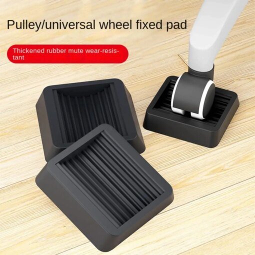 Buy 1pcs Swivel Chair Fixing Pad Pulley Fixed Pads Furniture Office Chair Fixing Pads Anti-slip Chair Foot Mat Floor Protection online shopping cheap