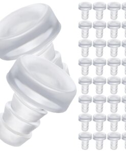 200 Pcs Stem Bumpers Clear Anti-collision Bumpers with Stem for Cabinet Doors Patio Furniture