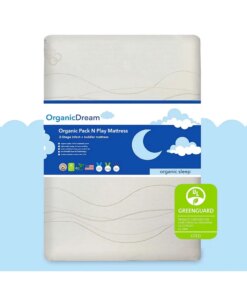 2023 New Organic Dream Lightweight 2-Stage Pack and Play Mattress