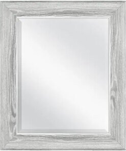 22×28 Inch Curvature, 27.5×33.5 Overall Size, Gray Woodgrain (66948) Mirror