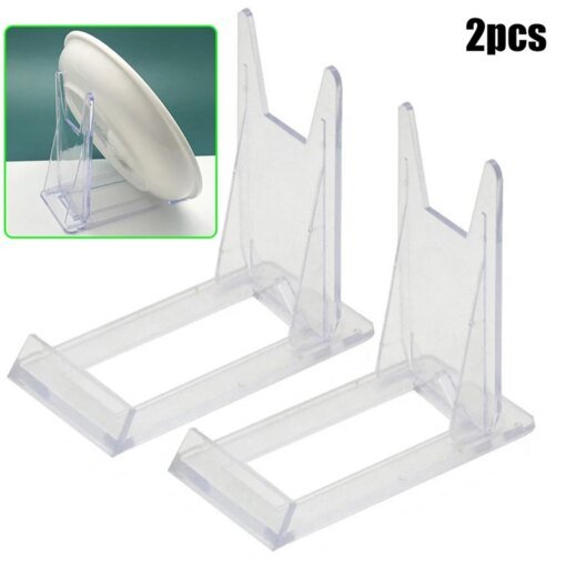 Buy 2pcs Acrylic Display Stand Removable Transparent Bracket Easel Board Polishing Plate Holder Craft Plate Display Stand online shopping cheap