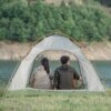 Buy 3-4 People Outdoor Tent Double Deck Double Camping Camping Thickened Anti Rainstorm Anti Rain Couples Beach Sun Protection online shopping cheap