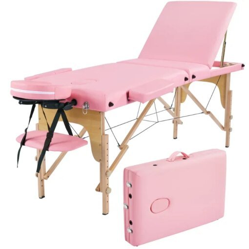 Buy 3 Section Portable Wooden Massage Table for Spa Treatments