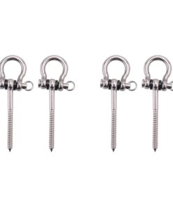 4 Pcs 304 Stainless Steel Screw Bracket Heavy Duty 180° Swing Hangers Yoga Hammock Chair Sandbag Hardware Swing Sets