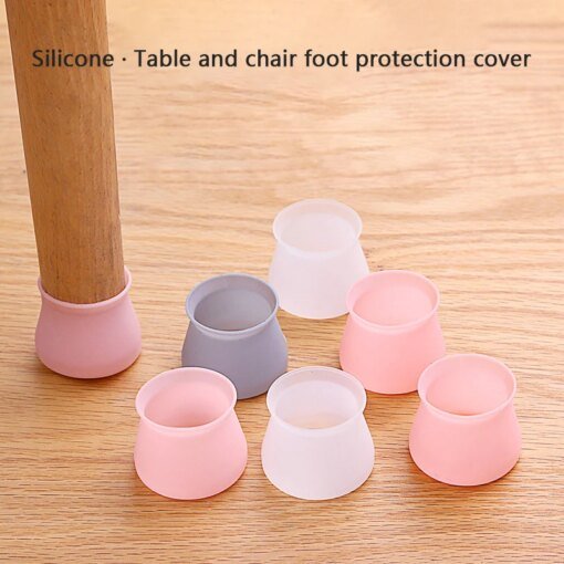 Buy 4 Pcs Silicone Chair Leg Cover Furniture Stool Floor Protective Mat Anti-slip And Wear-resistant Table Leg Floor Protective Mat online shopping cheap
