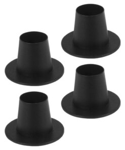 4 Pcs Tabletop Stand Delicate Base Party Decor Holder Pillar Metal Vintage Vessels