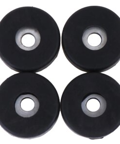 4 Pieces Black Universal Tape Rubber Pad Feet Bumper Washer Outer Diameter: 30Mm Holes Diameter:6Mm Heigh:10Mm