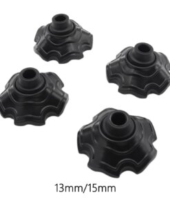 4 Pieces Moon Chair Leg Protectors Outdoor Chair Leg Tips Caps Black Seat Non Slip Chair Feet Floor Protectors for Camping Home
