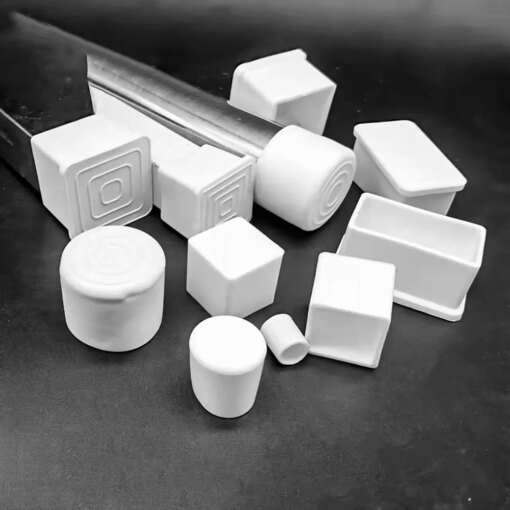 Buy 4/8pcs Round/Square Rubber Non-Slip Table Chair Leg Caps White Rectangle Furniture Feet Leveling Protector Cover Socks Pipe Plug online shopping cheap
