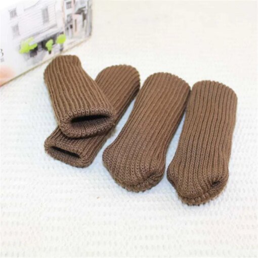 Buy 4PCS/lot Anti-slip Chair Feet Socks Protector Cover Double-layer Knitted Sleeve Table Legs Sleeve Pad Furniture Legs Sock Cover online shopping cheap