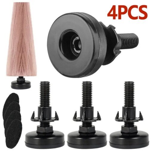 Buy 4pcs 3/8inch Furniture Levelers Heavy Duty Furniture Leveling Feet Adjustable Furniture Legs for Cabinets Tables Chairs Sofa online shopping cheap