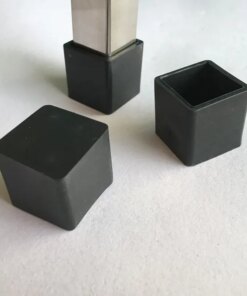 4pcs Square Silicone Chair Leg Caps Non-slip Table Foot Dust Cover Socks Floor Protector Pads Pipe Plugs Furniture Leveling Feet