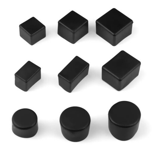 Buy 4pcs Square Silicone Chair Leg Caps Non-slip Table Foot Dust Cover Socks Floor Protector Pads Pipe Plugs Furniture Leveling Feet online shopping cheap