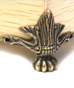 4pcs/set Antique Brass Jewelry Chest Wood Box Decorative Feet Leg Corner Protector Vintage Decoration Furniture Accessories