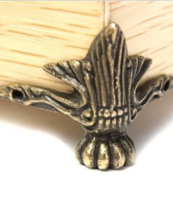 4pcs/set Antique Bronze Brass Jewelry Chest Wood Furniture Box Decorative Feet Leg Corner Protector Vintage Decoration QB878443