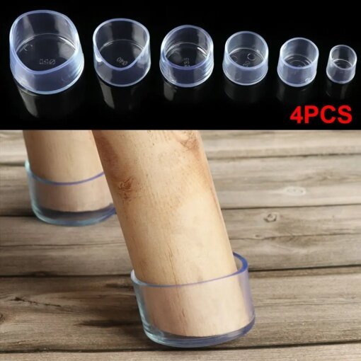 Buy 4pcs/set Cups Floor Protectors Socks Silicone Pads Non-Slip Covers Furniture Feet Chair Leg Caps online shopping cheap