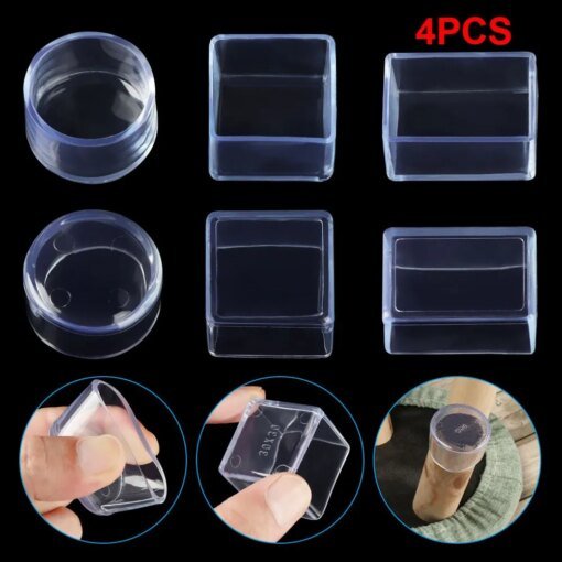 Buy 4pcs/set Table Socks Floor Protectors Round Bottom Silicone Pads Non-Slip Covers Chair Leg Caps Furniture Feet online shopping cheap
