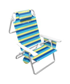 5 Position Aluminum Beach Chair – Multi-color,Folding,Storage,9 Lbs,27.50 X 29.00 X 30.00 Inches