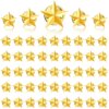 50 Pieces Star Badge Lapel Pin 4th of July Memorial Day Veterans Day Party Silve