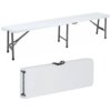 Buy 6 Ft Plastic Folding Bench Portable Indoor Outdoor Picnic Camping Bench