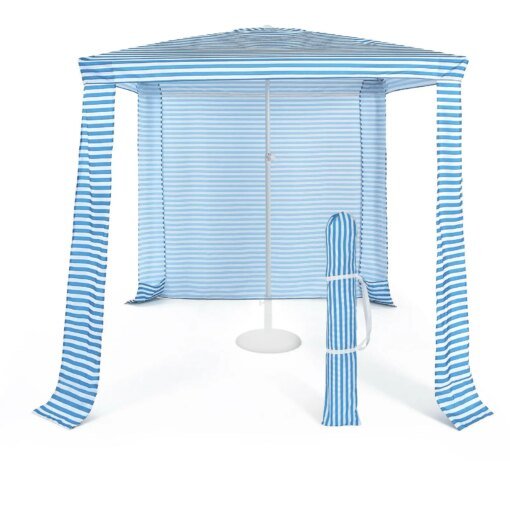 Buy 6.6' x 6.6' Foldable Beach Cabana Easy-Setup Beach Canopy W/ Carry Bag online shopping cheap