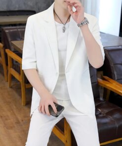 6199-R-Short-sleeved men’s SUIT spring and summer new youth students sports and leisure embroidery T trend