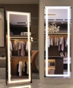 63″x16″, LED Full-length Mirror, Individually Illuminated Floor Mirror, Wall Hanging Mirror with Lamp Bedroom, 3-color Lighting