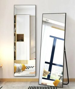 64″x22″ Full Length Mirror Floor Mirror,Black
