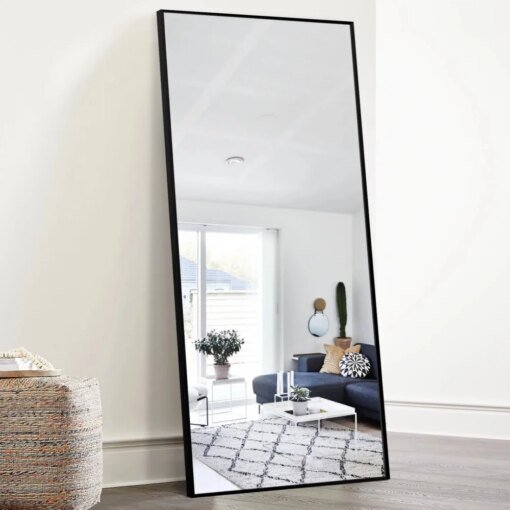 Buy 65"x22" Modern Aluminum Alloy Frame Rectangle Full Length Floor Mirror