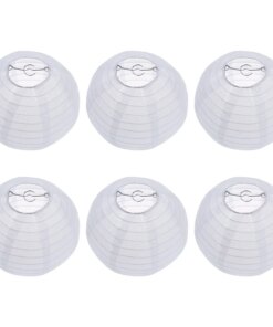 6X White Chinese/Japanese Paper Lantern/Lamp 8 Inch Diameter