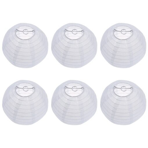 Buy 6X White Chinese/Japanese Paper Lantern/Lamp 8 Inch Diameter online shopping cheap