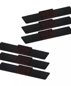 6x Self Adhesive Wrap Around Felt Floor Protector Durable Hardwood Floor Glides Felt Furnishing Pads for Computer Desk Furniture