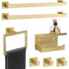 Buy 7 Piece Gold Bathroom Hardware Set with Brushed Gold Bathroom Accessories