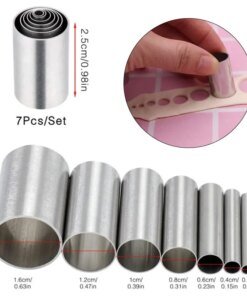 7 pcs Clay Tools Cutter Molds Round Shape Clay Cutter Indentation Circle Shape