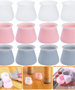 8/16/24Pcs Silicone Chair Leg Cover Non-slip Furniture Feet Caps Round Table Foot Protector Pad Floor Safely Mat for Home Decor