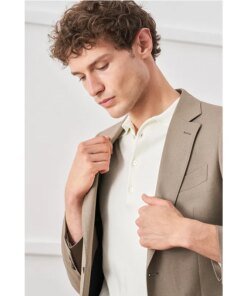 8644-T-Summer short-sleeved Customized suit men’s Korean version of the men’s bottoming Customized suit