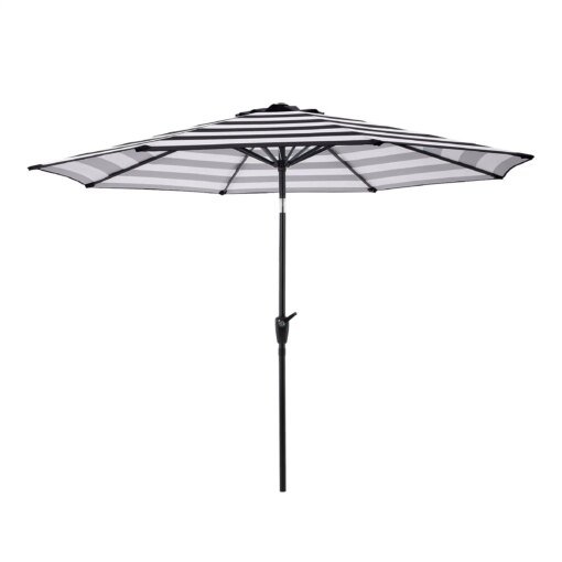 Buy 9ft Striped Patio Umbrella with Push Button Tilt