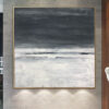 Buy Abstract Abstract Minimalist Black And White Calming Paintings On Canvas Wall Art | SNOW NIGHT online shopping cheap