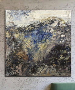 Abstract Acrylic Painting Canvas Brush Stroke Art Heavy Textured Wall Art Abstract Expressionism Painting for Living Room Wall Decor | ONSET OF STORM